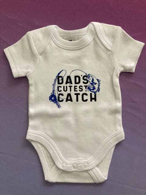 Baby bodysuit with custom printed funny quote, lap shoulders for comfortable fit