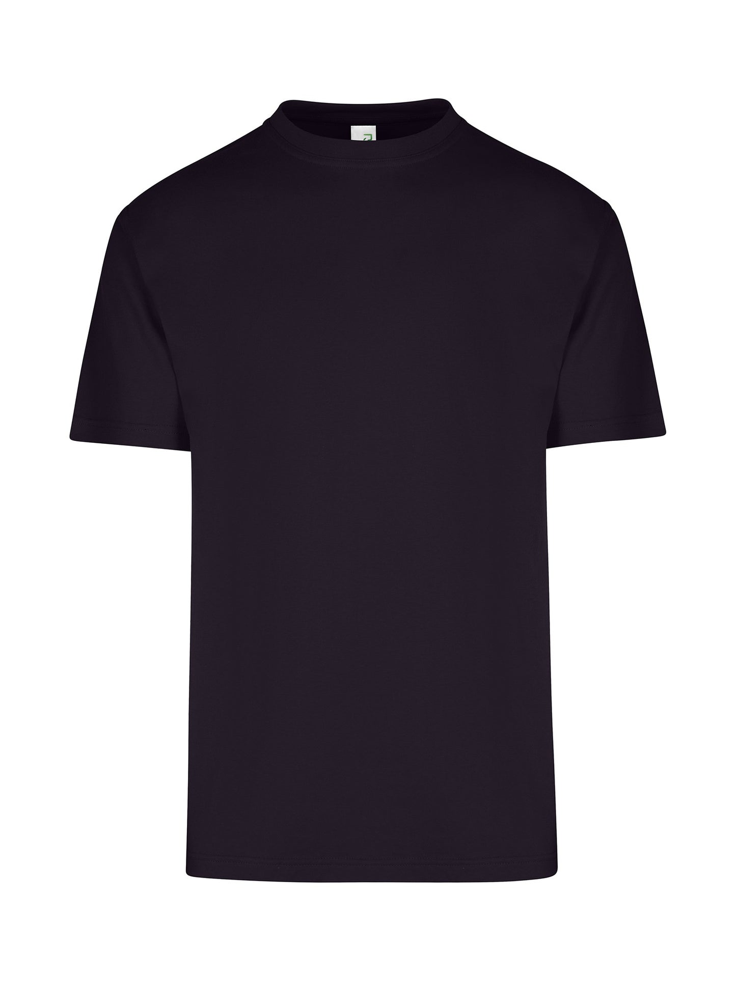 Plain black personalised men’s t-shirt ready for custom logo and text printing by Aj’s Infinity – perfect for businesses, events, or custom apparel orders with vinyl print options