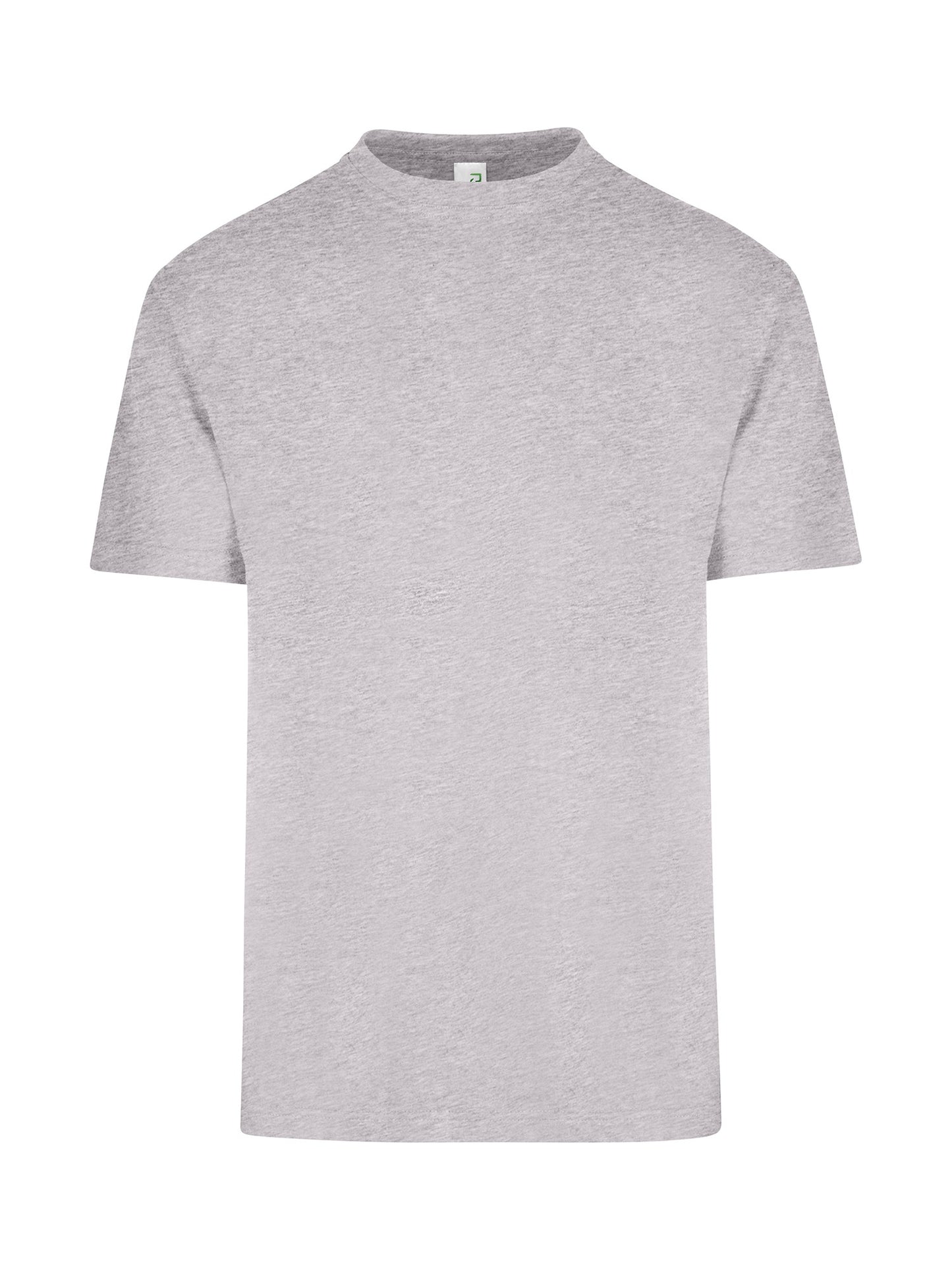 Light grey personalised men’s t-shirt from Aj’s Infinity custom print apparel – ideal for business logos, custom designs, or event uniforms with vinyl printing options