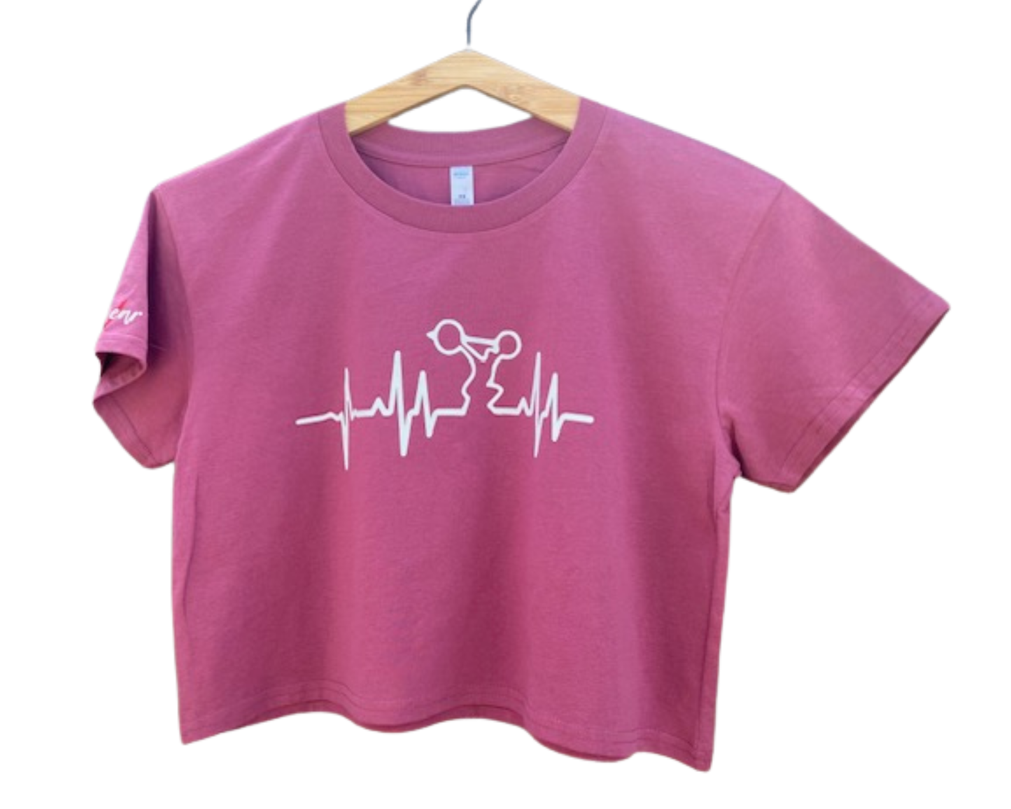 Heartbeat Crop Tees - White