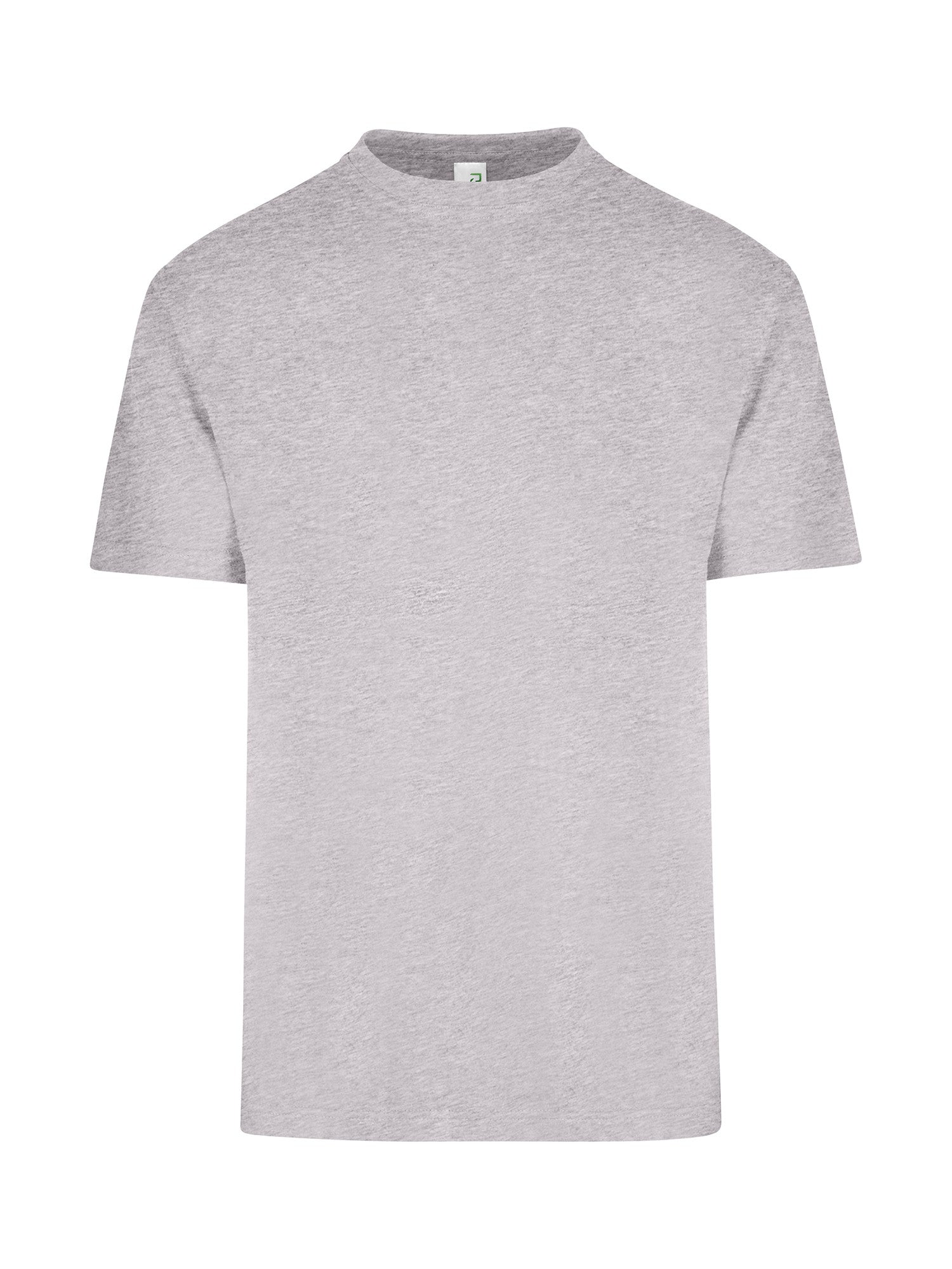 Light grey personalised men’s t-shirt from Aj’s Infinity custom print apparel – ideal for business logos, custom designs, or event uniforms with vinyl printing options